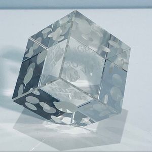 High Roller Las Vegas Glass Dice Vintage